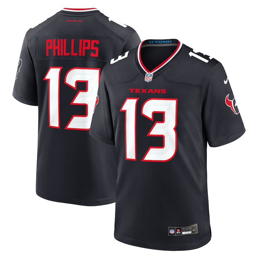 Men Houston Texans #13 DelShawn Phillips Nike Navy Team Game NFL Jersey->->NFL Jersey